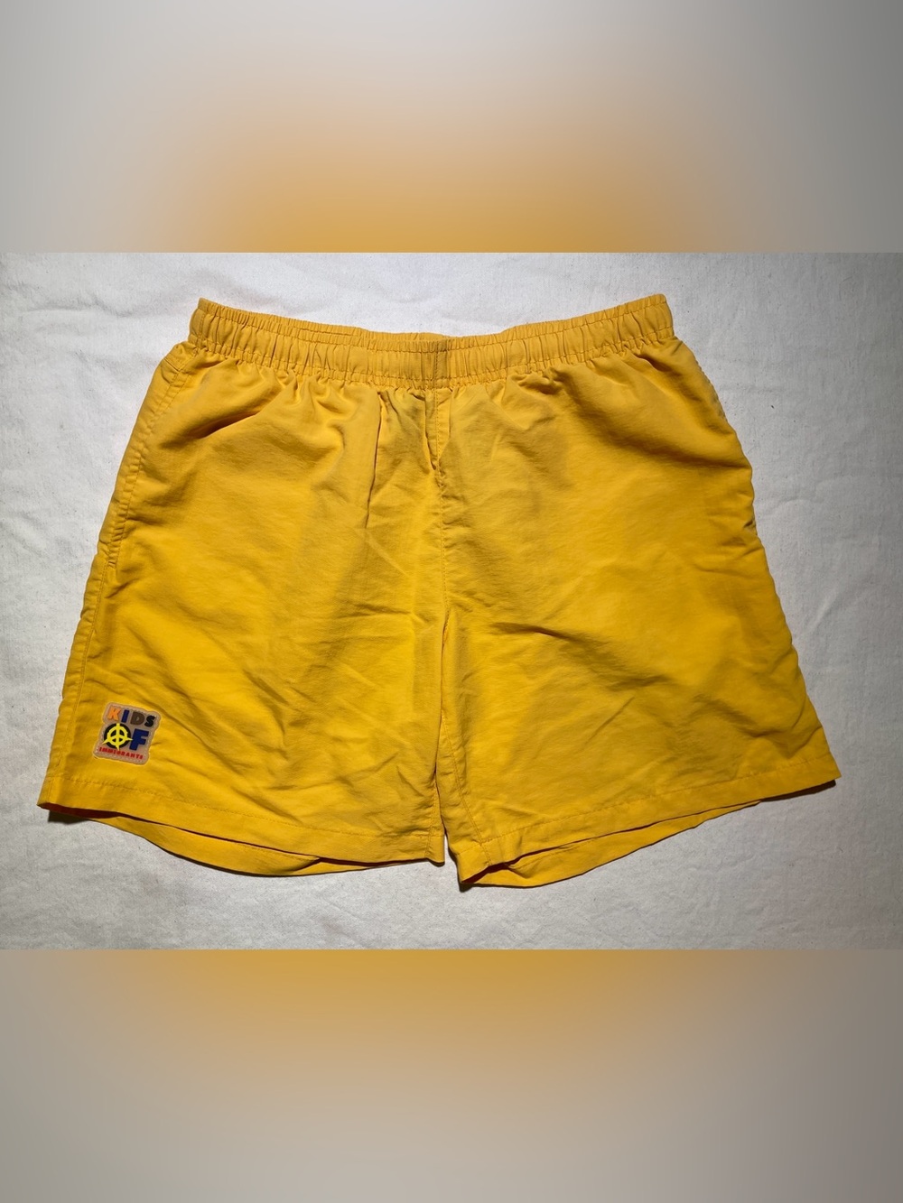 Kids of Immigrants Anything Is Possible 2021 Yellow Nylon Hiking Shorts Medium